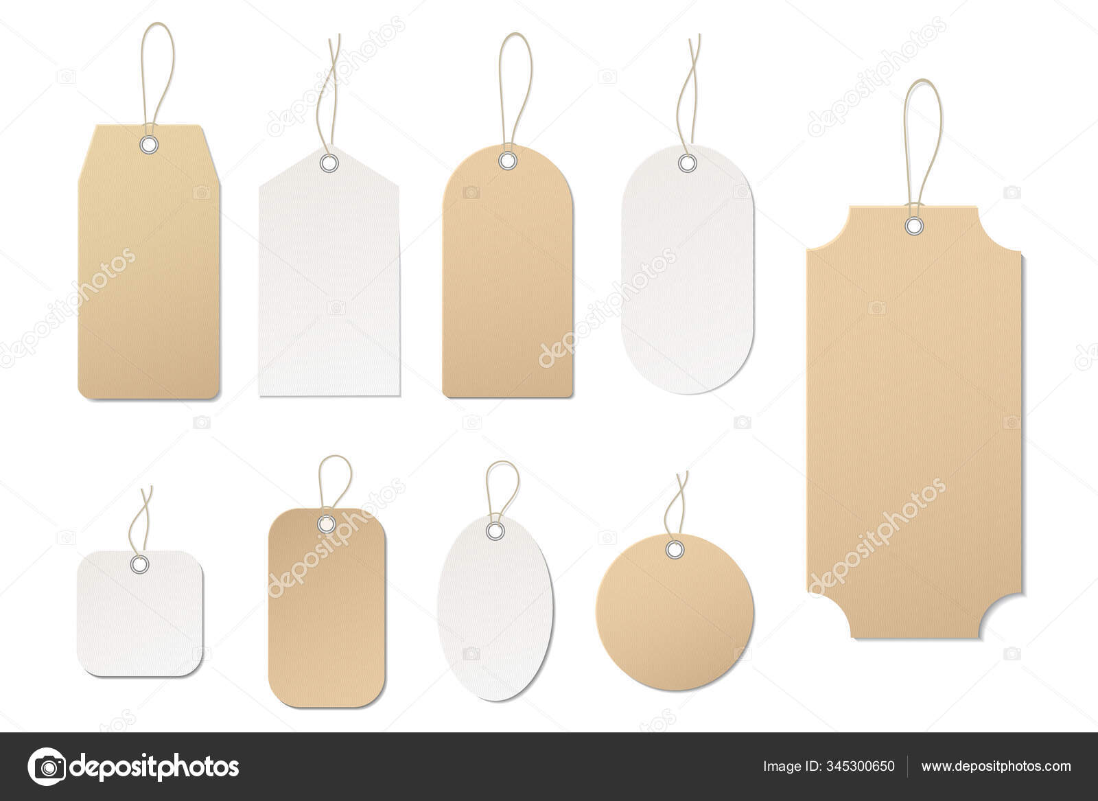 Vector price tag. Blank paper label. Template empty tag for price Intended For Blank Luggage Tag Template