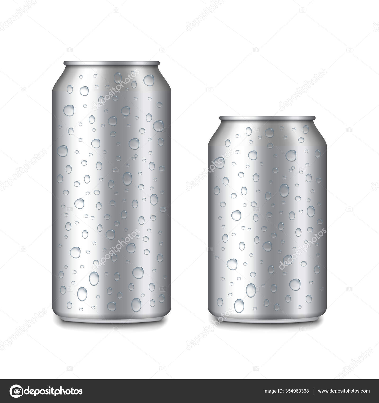 Download Aluminium Cans Water Drops Mockup Package Cold Soda Beer Juice Vector Image By C Rimm Art Vector Stock 354960368