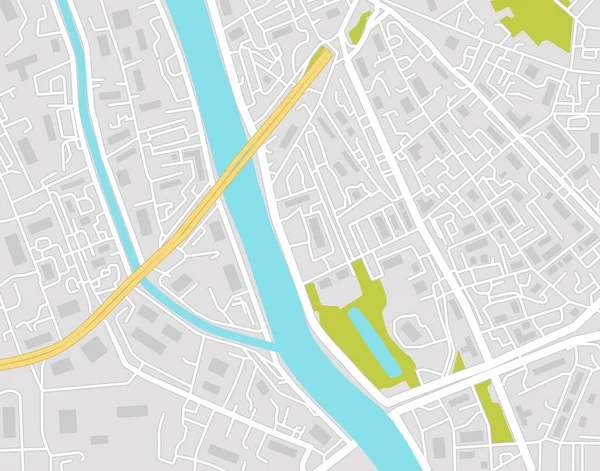 Mappa Vettoriale Della Strada Della Città Sfondo Grigio Città Urbana — Vettoriale Stock
