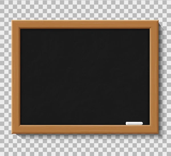 Blanco Schoolbord Voor Schoolklas Houten Schoolbord Met Krijt Voor Onderwijs — Stockvector