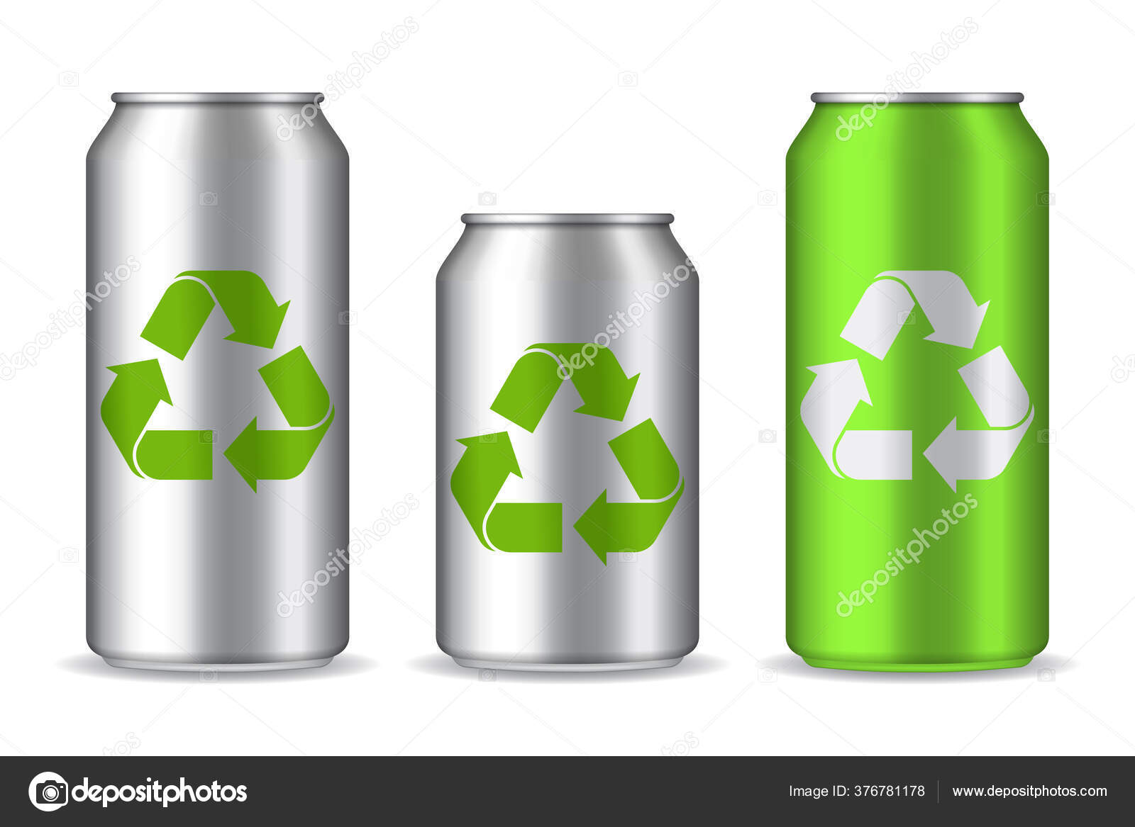 Download Realistic Aluminium Cans Mockup Recycle Icon Silver Green Bottle Template Stock Vector C Rimm Art 376781178 PSD Mockup Templates