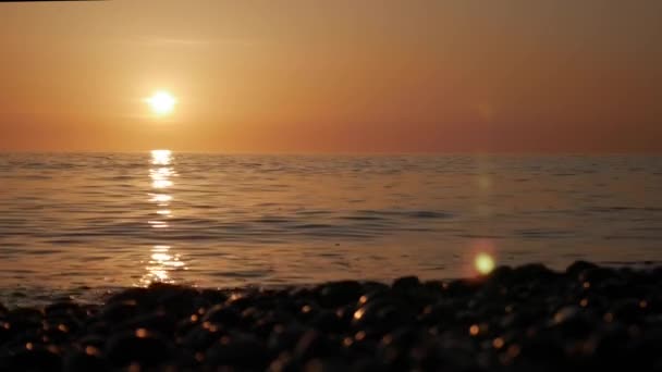 Ηλιοβασίλεμα Πάνω Από Θάλασσα — Αρχείο Βίντεο