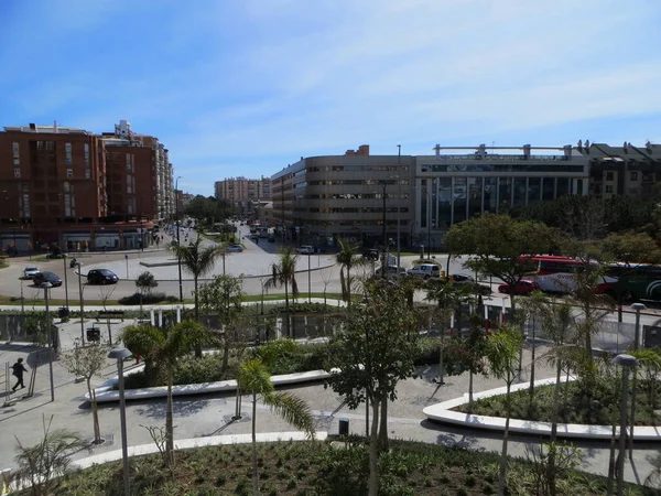 Spanische Stadt Der Südküste Mittelmeer Gebäude Geschäfte Restaurant Landschaften — Stockfoto