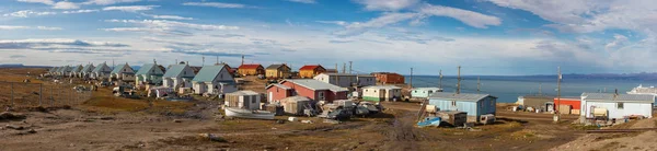 Pond Inlet Baffin Island Canada August 2019 Panorama Residential Wooden — Stockfoto