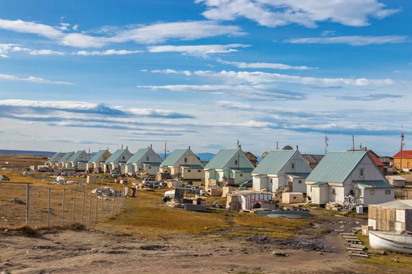 Pond Inlet Baffin Island Canada Agosto 2019 Case Residenziali Legno — Foto Stock