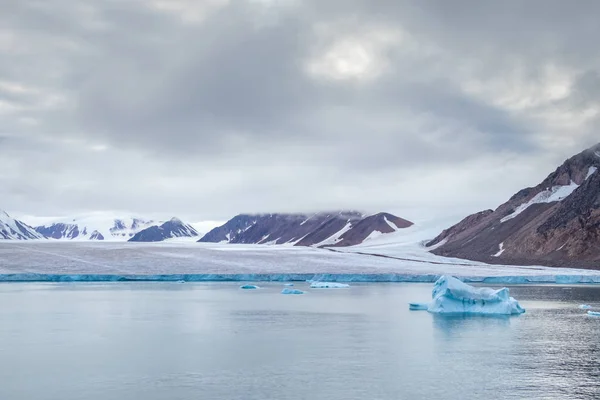 Kanada 'nın Nunavut bölgesindeki Qikiqtaaluk Bölgesi' nin bir parçası olan Ellesmere Adası 'ndaki bir buzulun kenarı..