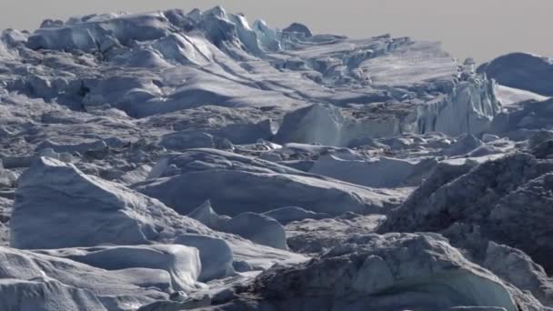 El glaciar Jakobshavn también conocido como ilulissat glaciar en Groenlandia . — Vídeos de Stock