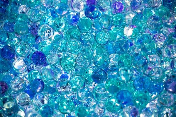 Blaue Farbe Hydrogel Wasser wachsen Jelly Balls, Gel Perlen Hintergrund — Stockfoto