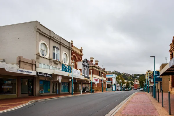 Traditionella byggnader på Cattley St i centrum av Burnie, Tasmanien. — Stockfoto