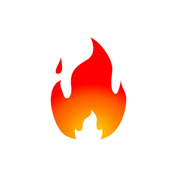 Gradient Fire Icon im flachen Stil, Vektor — Stockvektor