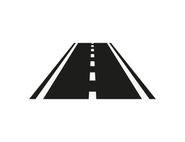 Yol simgesi beyaz arkaplanda izole edildi, vektör