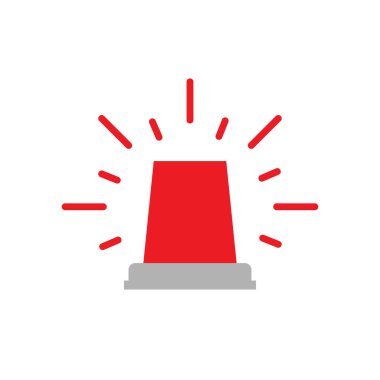 flasher simgesi düz, beyaz arkaplanda izole