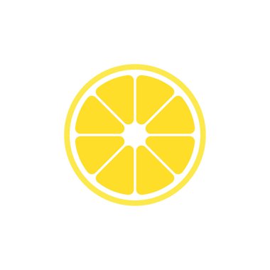limon rengi simgesi düz stil, vektör