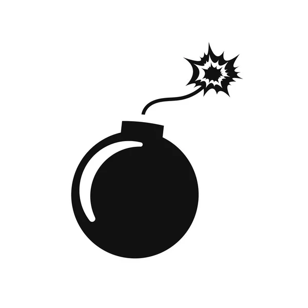 Bomb ikon isolat på vit bakgrund, vektor — Stock vektor