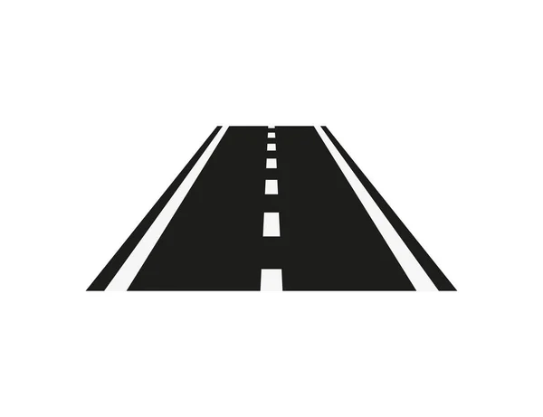 Icono de la carretera aislar sobre fondo blanco, vector — Archivo Imágenes Vectoriales