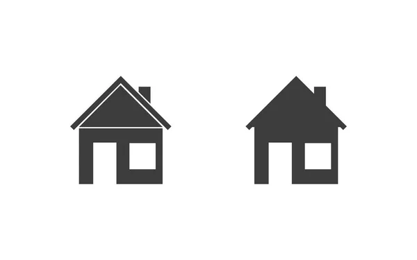 Hus ikon set isolat på vit bakgrund — Stock vektor