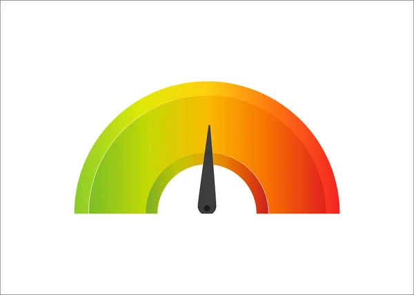 Ocena jakości prędkościomierza w płaskim stylu, gradient — Wektor stockowy