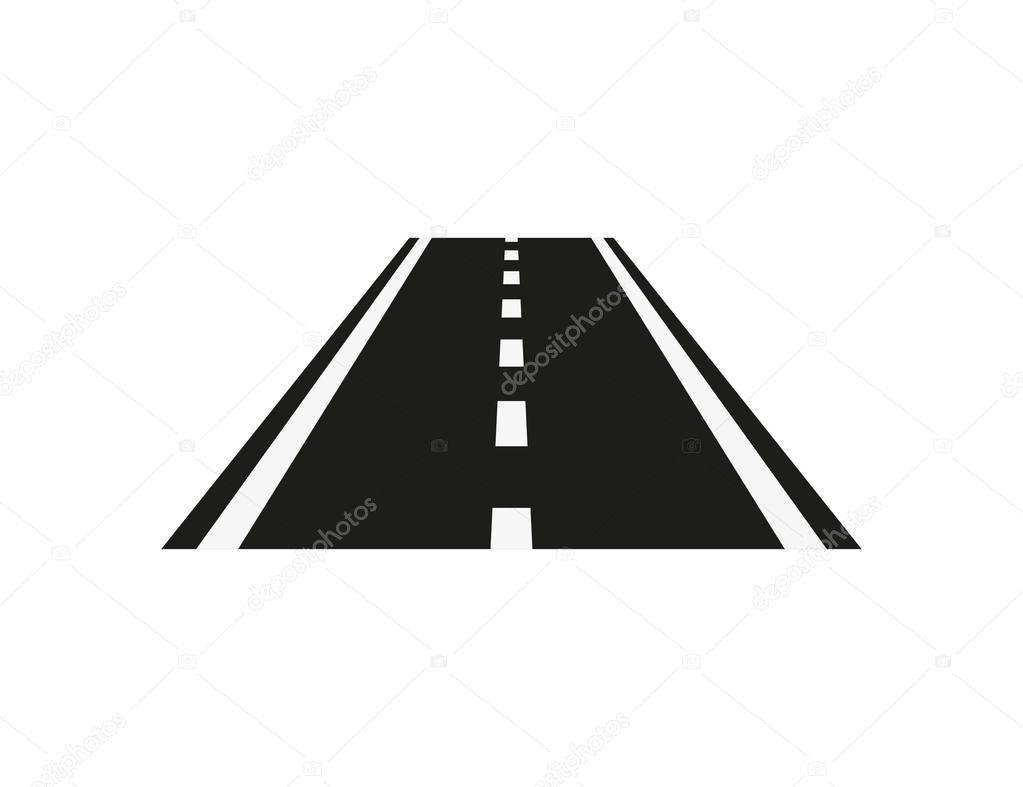 Road icon isolate on white background, vector illustration