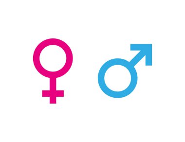 Erkek kadın sembolü düz cinsiyet simgesi