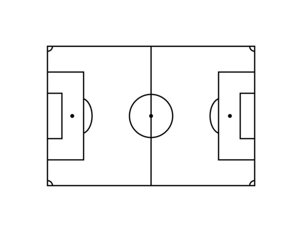白色背景上的线足球场图标 — 图库矢量图片