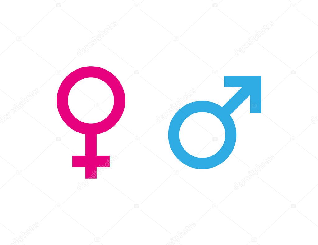 man woman symbol gender icon in flat