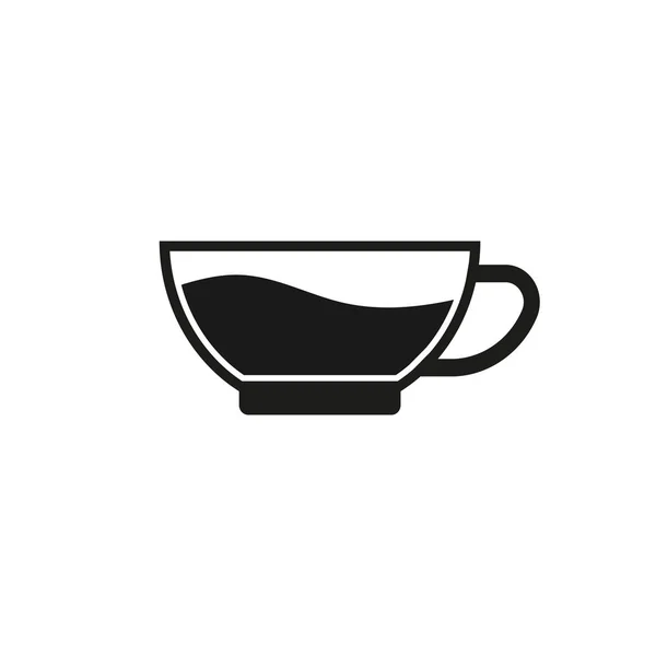 Taza con icono de café sobre fondo blanco, vector — Vector de stock