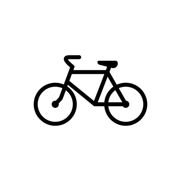 Icono de las líneas de bicicleta sobre fondo blanco, vector — Vector de stock