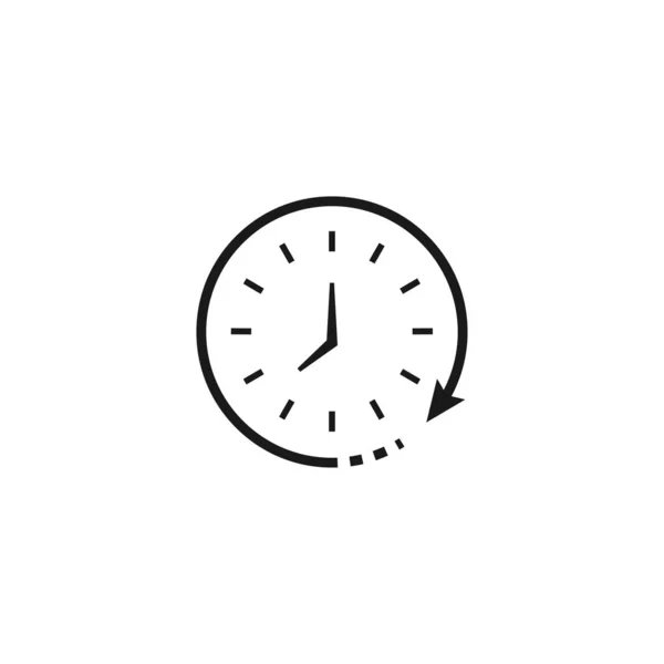 现代插图与时间 箭头隔离图标 时间图标 时钟图标矢量插图 — 图库矢量图片