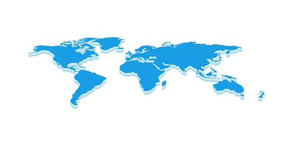 Plano Simple Plantilla Mapa Tierra Mapa Del Mundo Isométrico Estilo — Archivo Imágenes Vectoriales