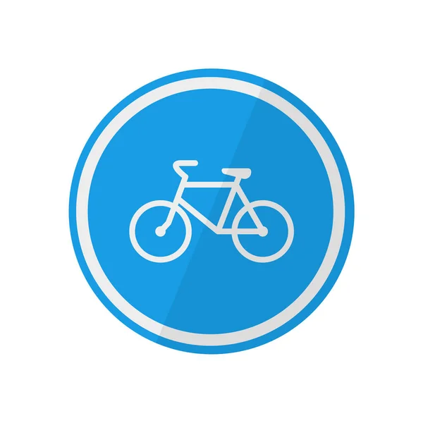 Векторная Иллюстрация Велосипедных Дорожных Знаков Плоском Стиле — стоковый вектор