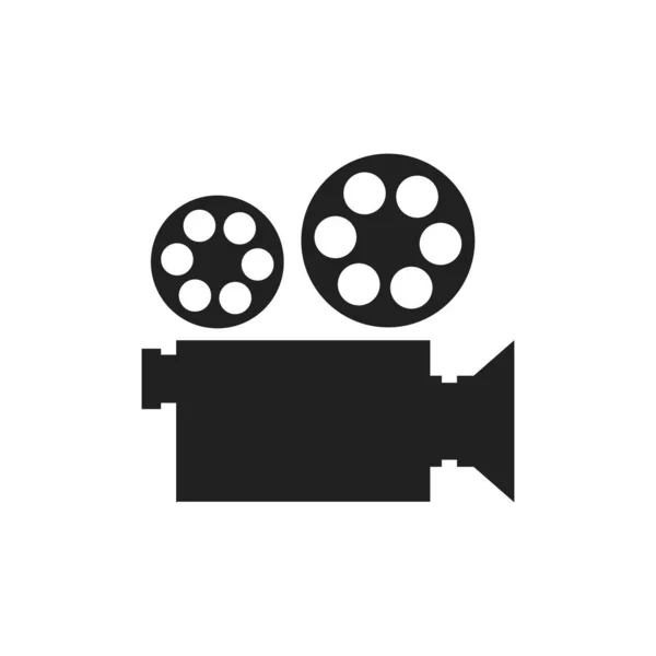 Βίντεο Κάμερα Απλό Εικονίδιο Κινηματογραφική Ταινία Εικονογράφηση Διανύσματος — Διανυσματικό Αρχείο