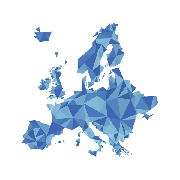 Poligoni Moderni Della Mappa Dell Europa Grande Design Qualsiasi Scopo — Vettoriale Stock