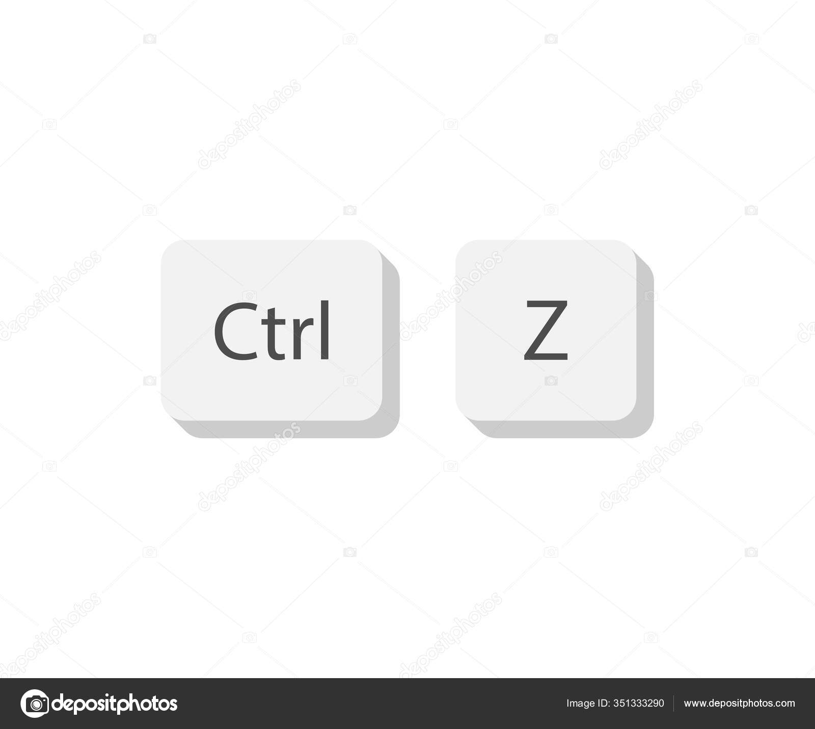 Ctrl Keyboard Keys Button Flat Style Isolated Vector Stock Vector Image ...
