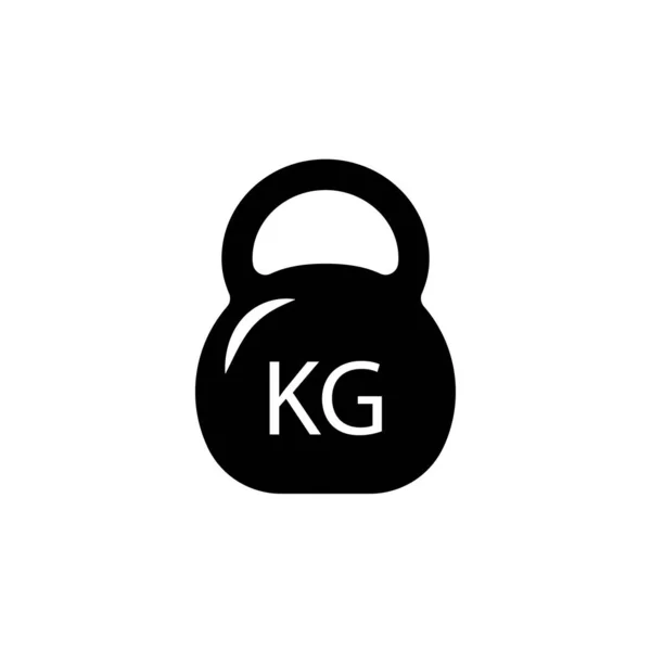Kettlebell Icon Web Design Gym Workout Equipment Vector — Stock Vector