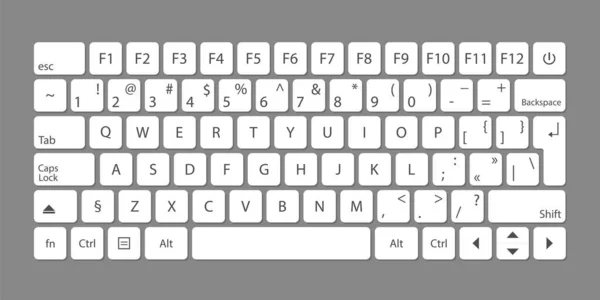 Modelo Web Plana Moderna Com Modelo Teclado Fundo Cinza — Vetor de Stock