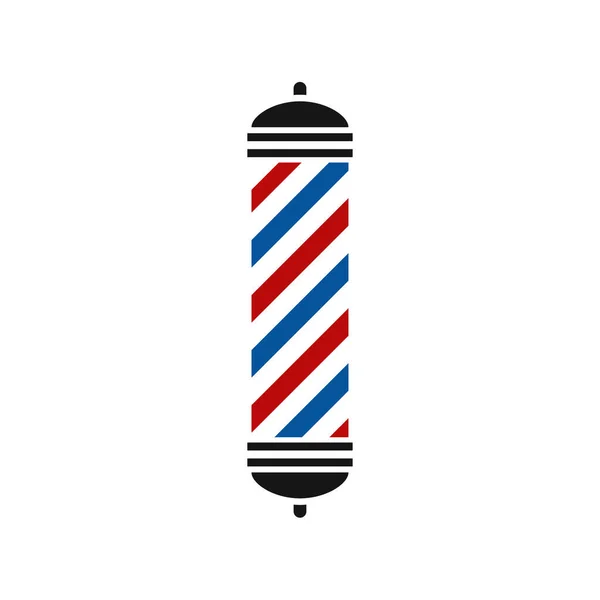 Ícone Símbolo Barbearia Ilustração Isolada Emblema Vetor Plano — Vetor de Stock
