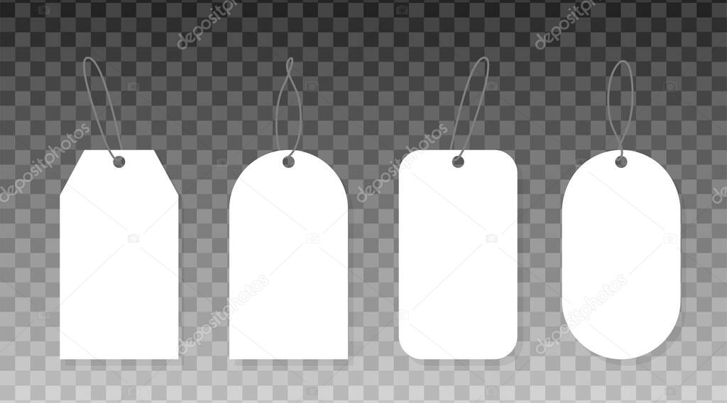 Tag mockup, design for any purposes vector illustration on transparent background