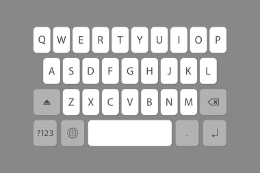 Düz biçimli klavye telefon vektör düğmesi. Mobil arayüz