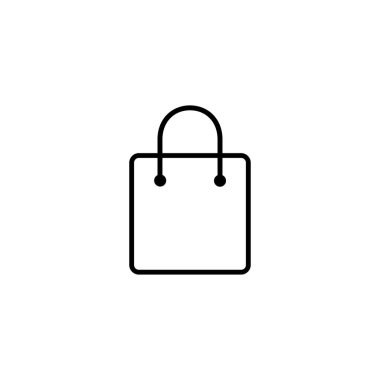 Market poşeti ikonu düz simge. İzole edilmiş düz vektör simgesi al