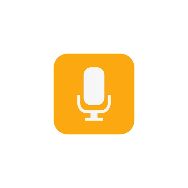 Microphone Button Isolated Vector Sign Symbol Vector Icon Mobile — Stock Vector