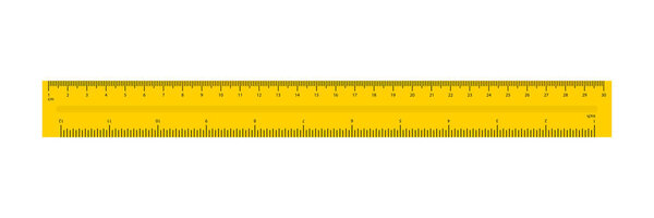 Ruler in flat style. Simple isolated flat vector