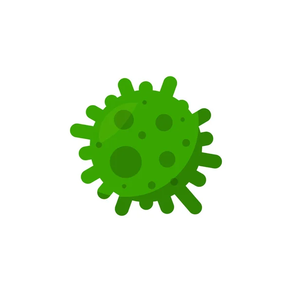 Virus Icon Flat Style Character Vector Isolated Illustration — Stock Vector