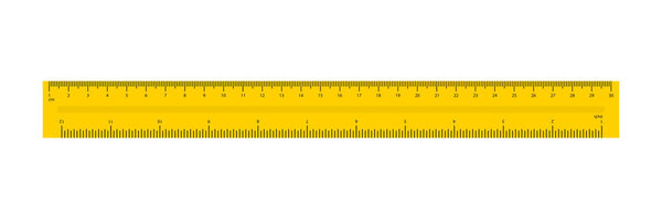 Ruler in flat style. Simple isolated flat vector