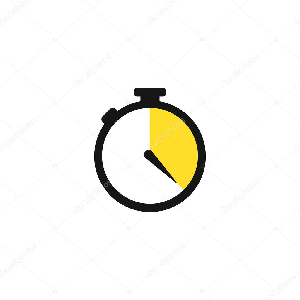 Watch, time icon, clock icon vector. Line drawing. Fast delivery. Flat vector