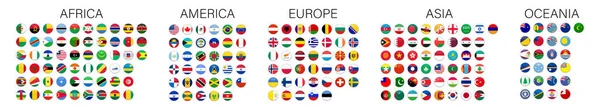 Прапори Світу Чудовий Дизайн Будь Яких Цілей Ізольований Векторний Знак — стоковий вектор