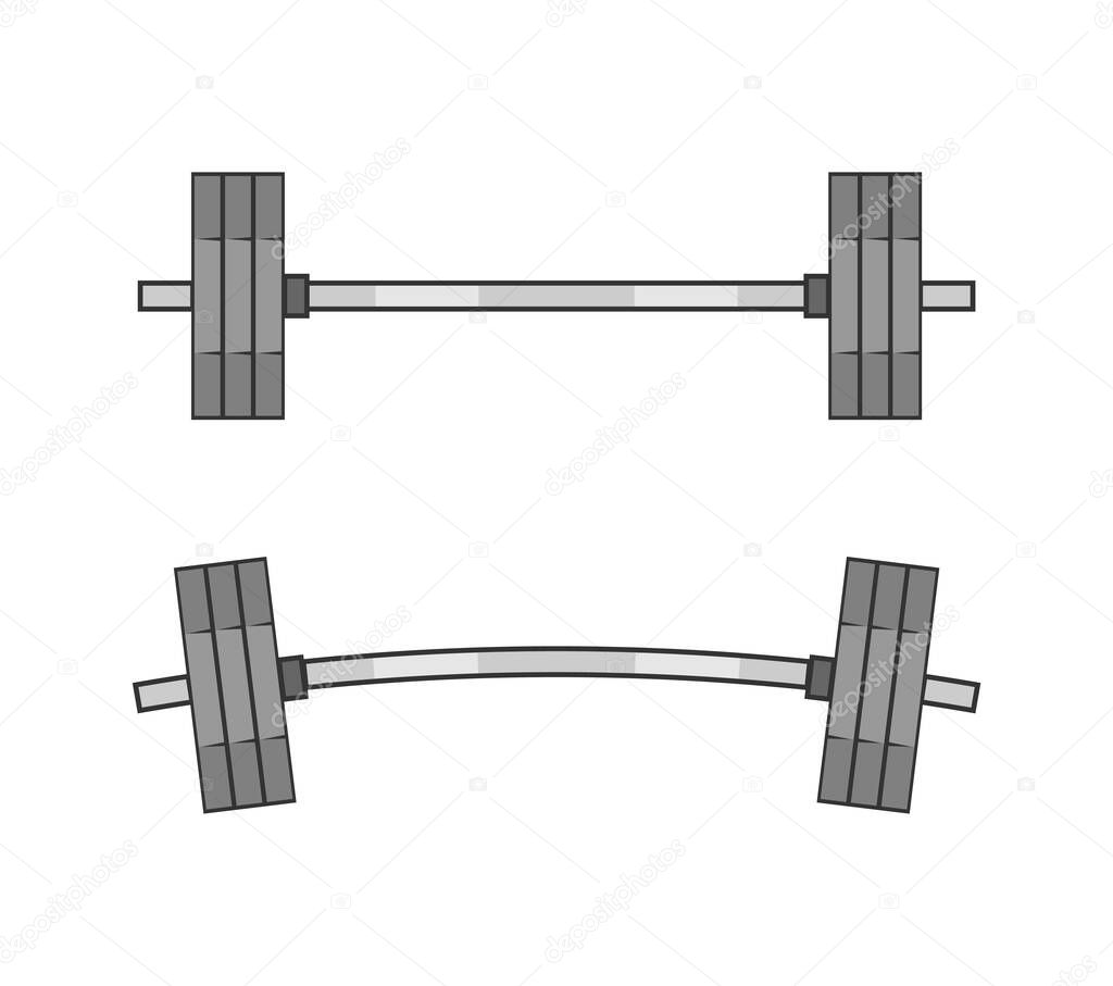 barbell illustration with barbell for lifestyle design. Abstract vector background.