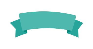 Düz bir kurdele. Retro vintage vektörü izole edildi