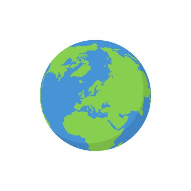 Dünya soyut bir şekilde. Basit element vektör illüstrasyonu