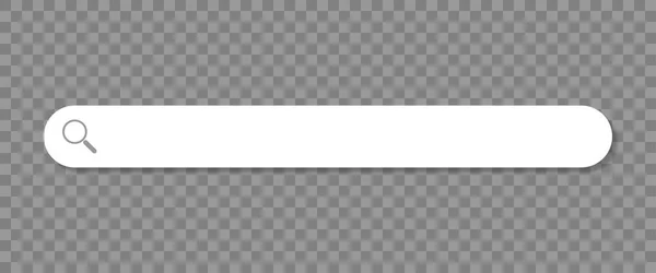 Barre Navigateur Recherche Bouton Loupe Sur Fond Transparent Vecteur — Image vectorielle