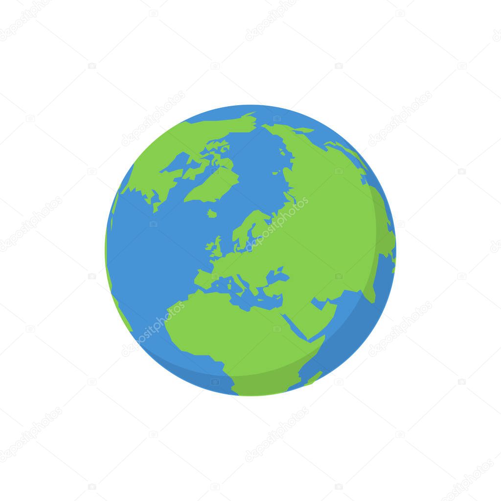 Earth in abstract style. Simple element vector illustration